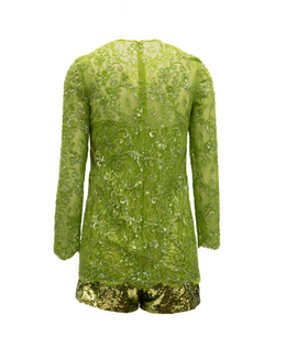 Valentino Garavani Damen-Jumpsuit mit Pailletten in Grün