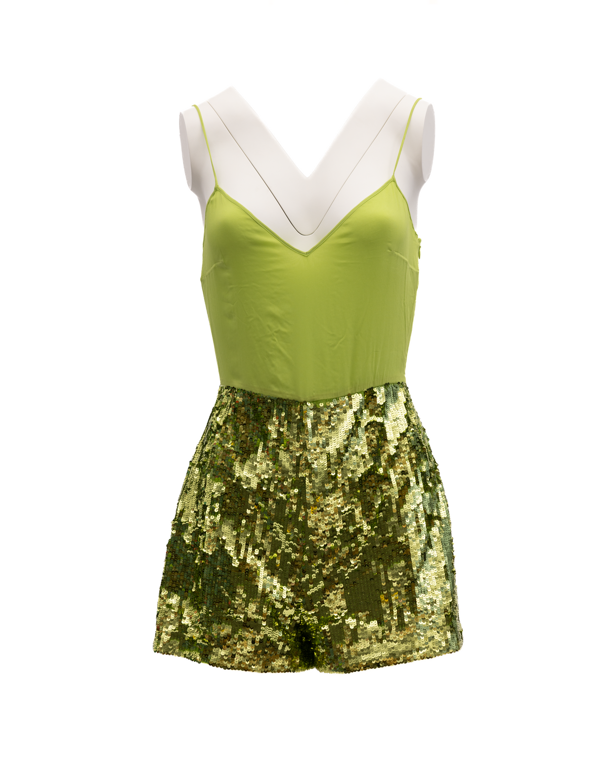 Valentino Garavani Damen-Jumpsuit mit Pailletten in Grün