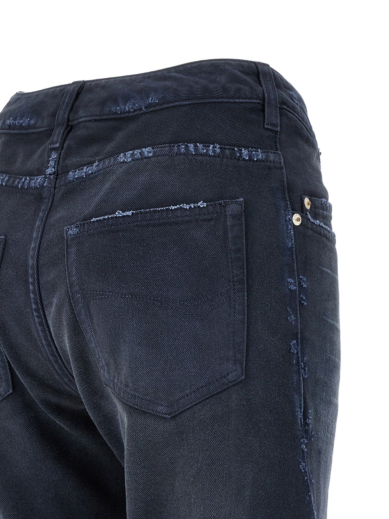 Balenciaga Blaue Baumwoll-Jeans mit ausgestelltem Bein