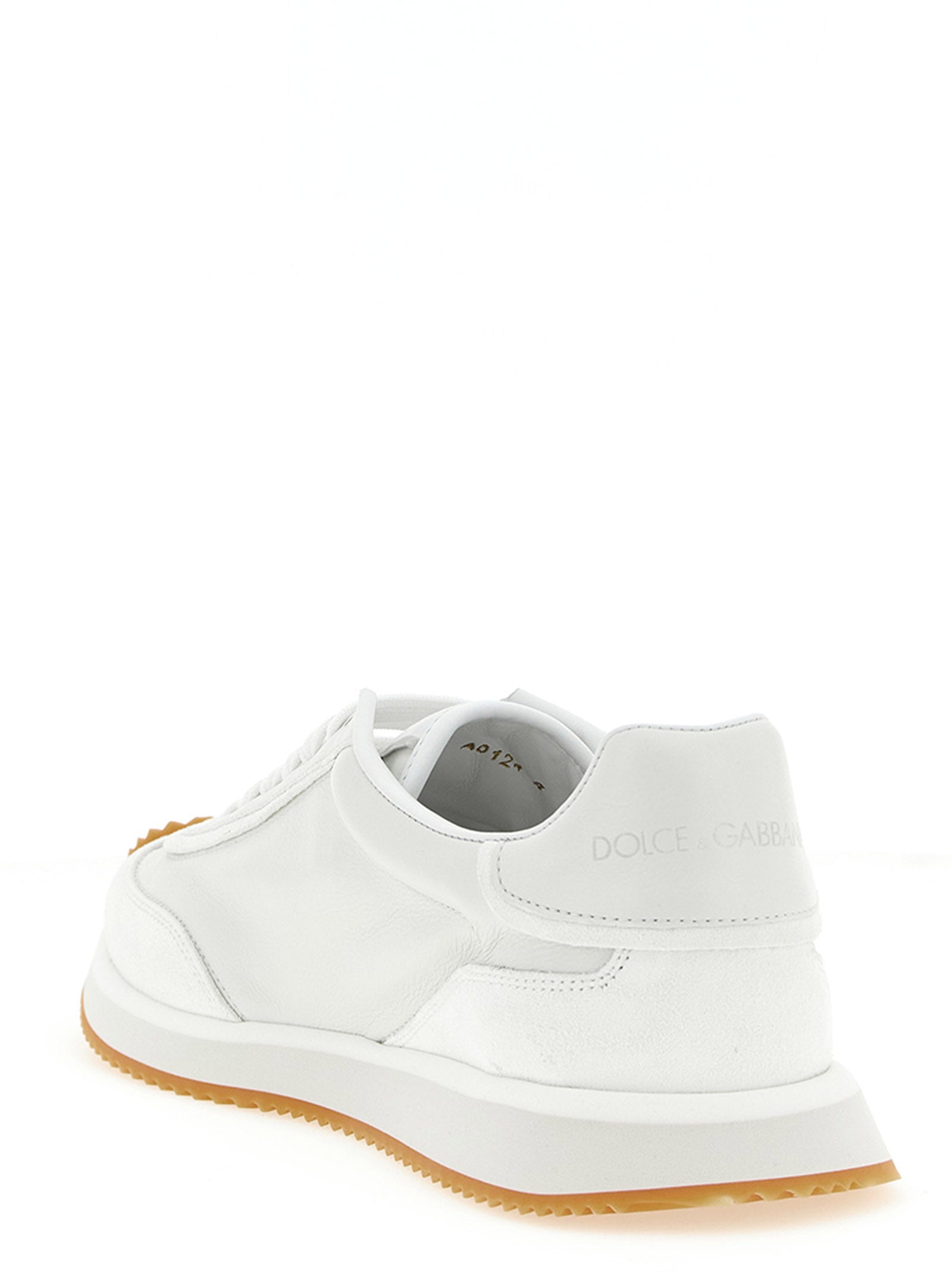 Dolce & Gabbana Weiße Kalbsleder Low-Top-Sneaker