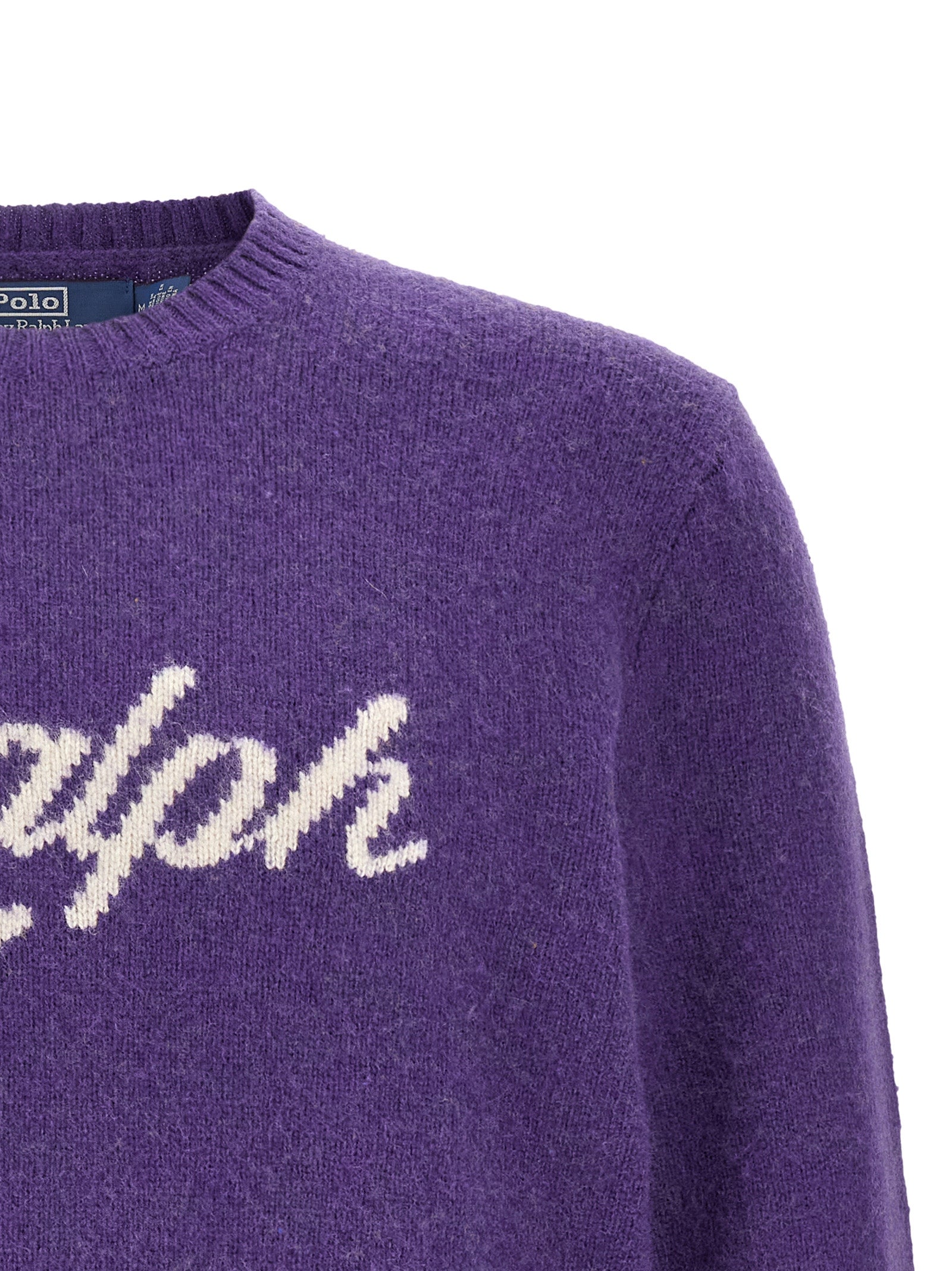Polo Ralph Lauren Lila Wollstrickjacke