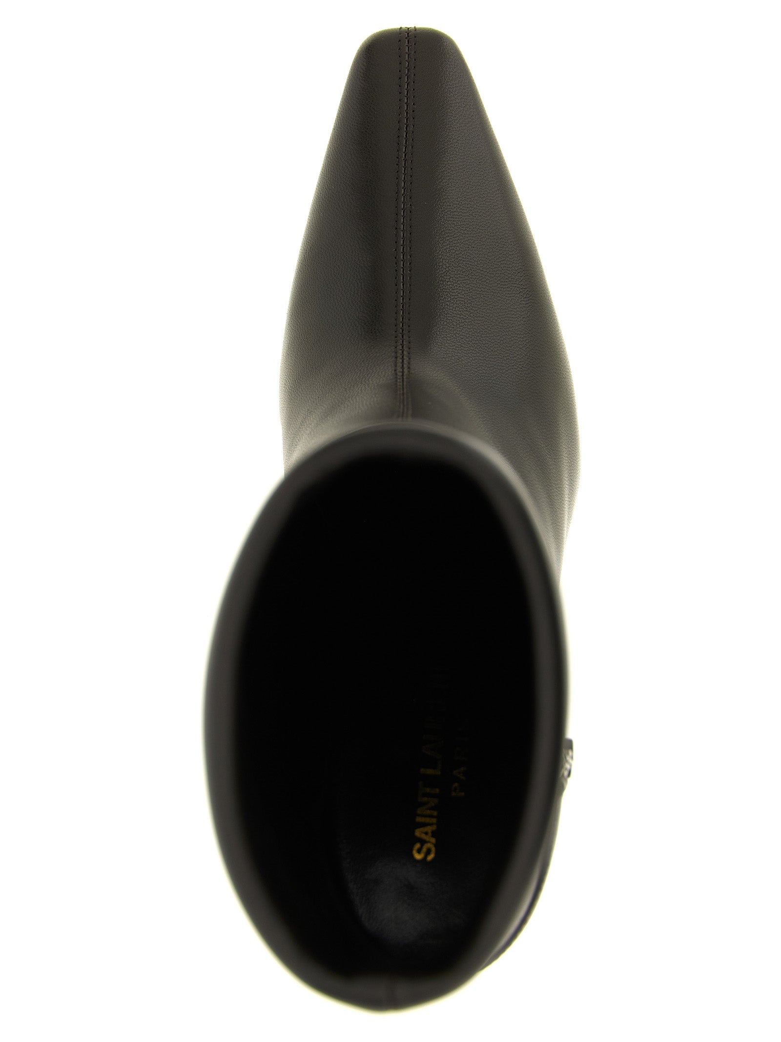Saint Laurent Braune Stiefeletten aus Ziegenleder