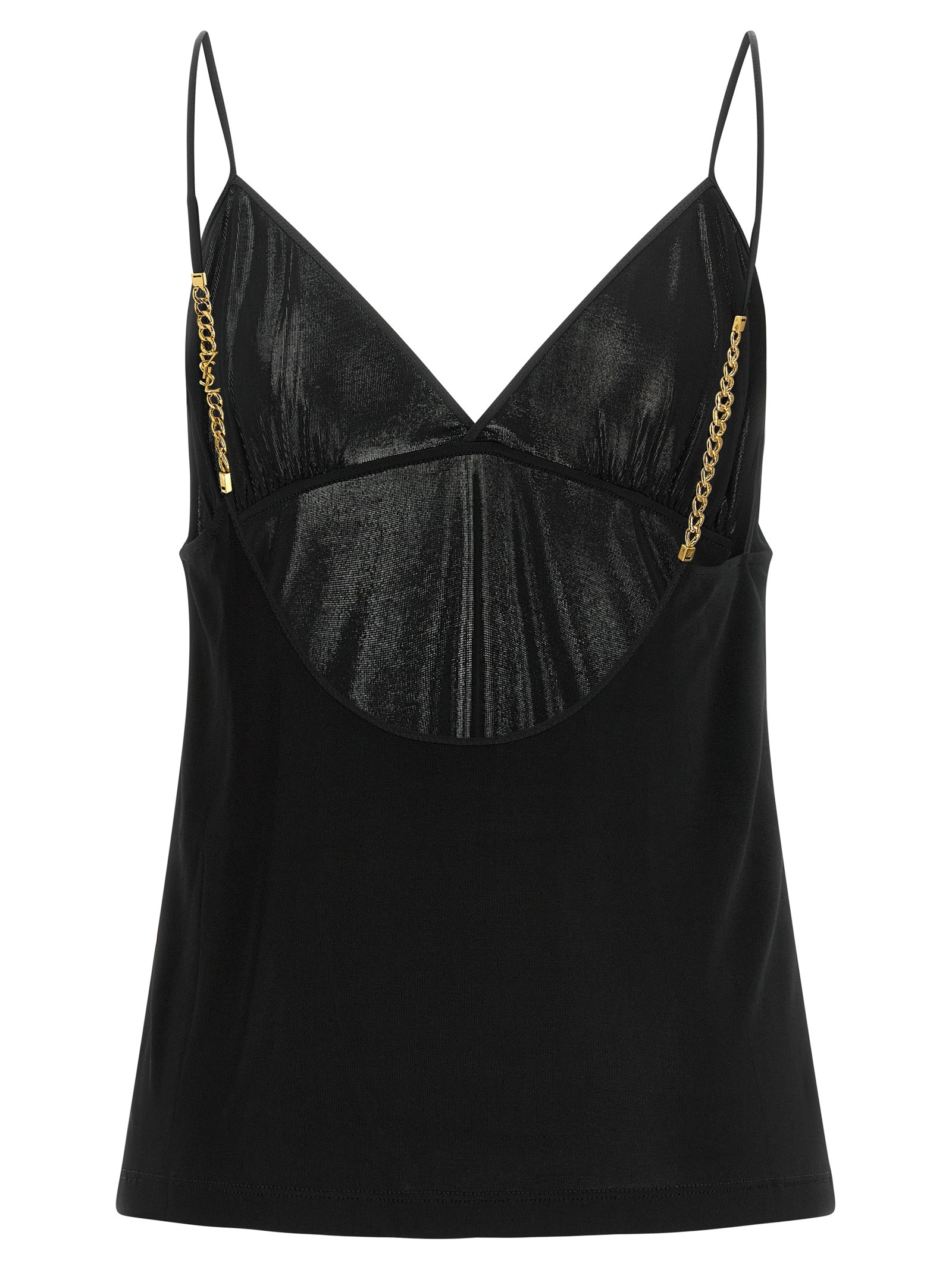 Saint Laurent Schwarze Tanktops aus Viskose