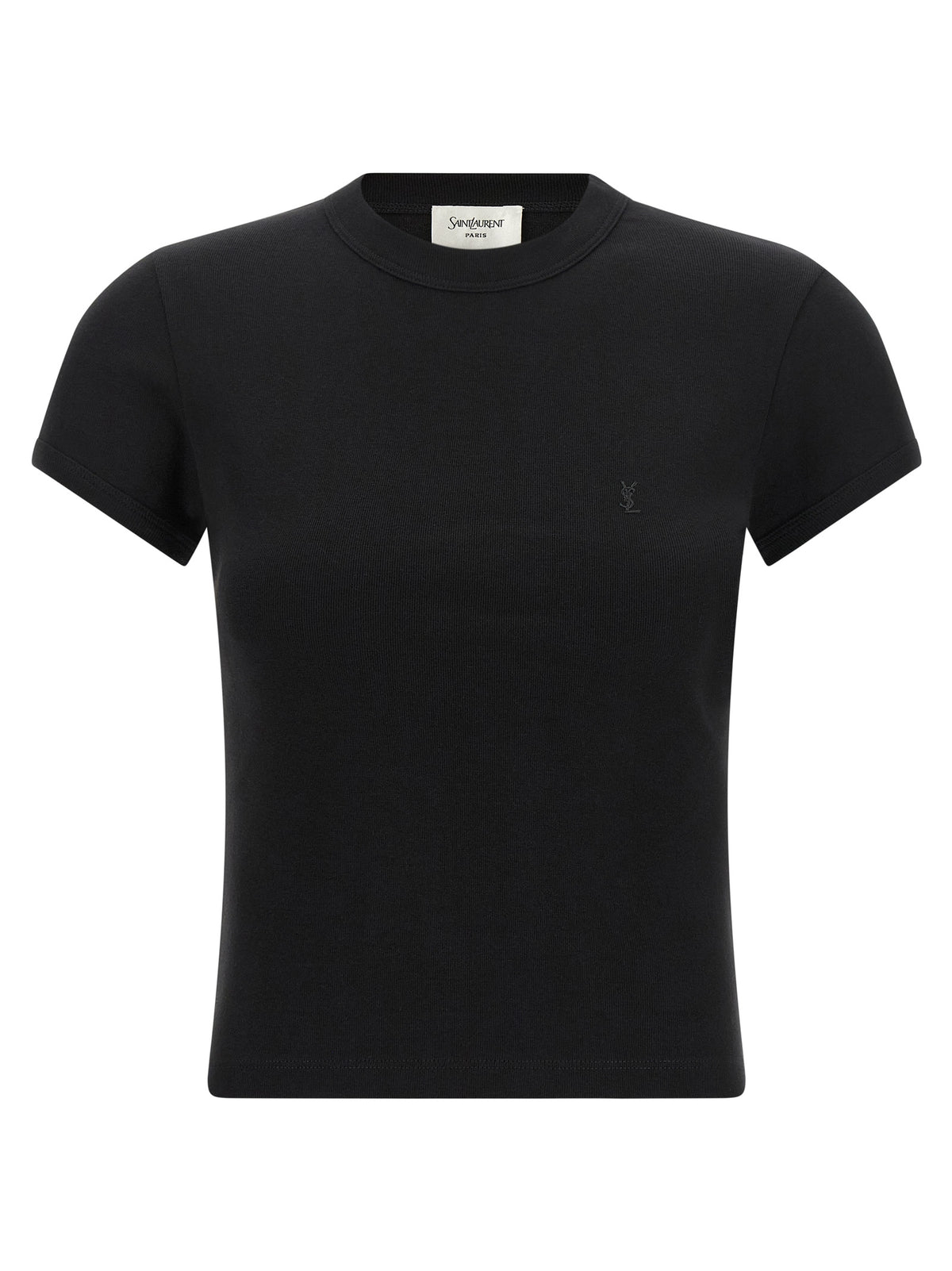 Saint Laurent Schwarzes Baumwoll-T-Shirt