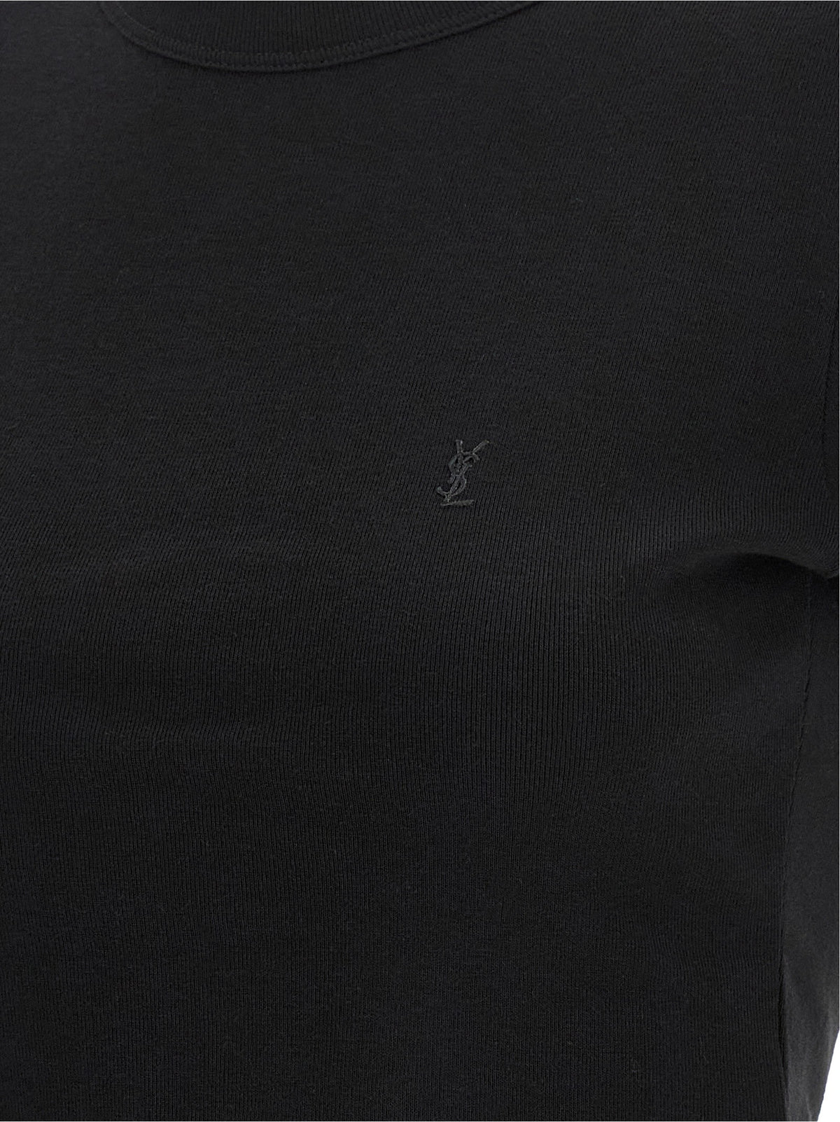 Saint Laurent Schwarzes Baumwoll-T-Shirt