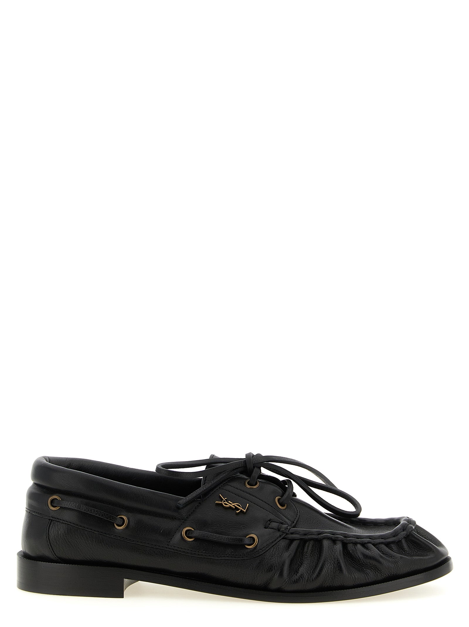 Saint Laurent Schwarze Loafer aus Kalbsleder zum Hineinschlüpfen
