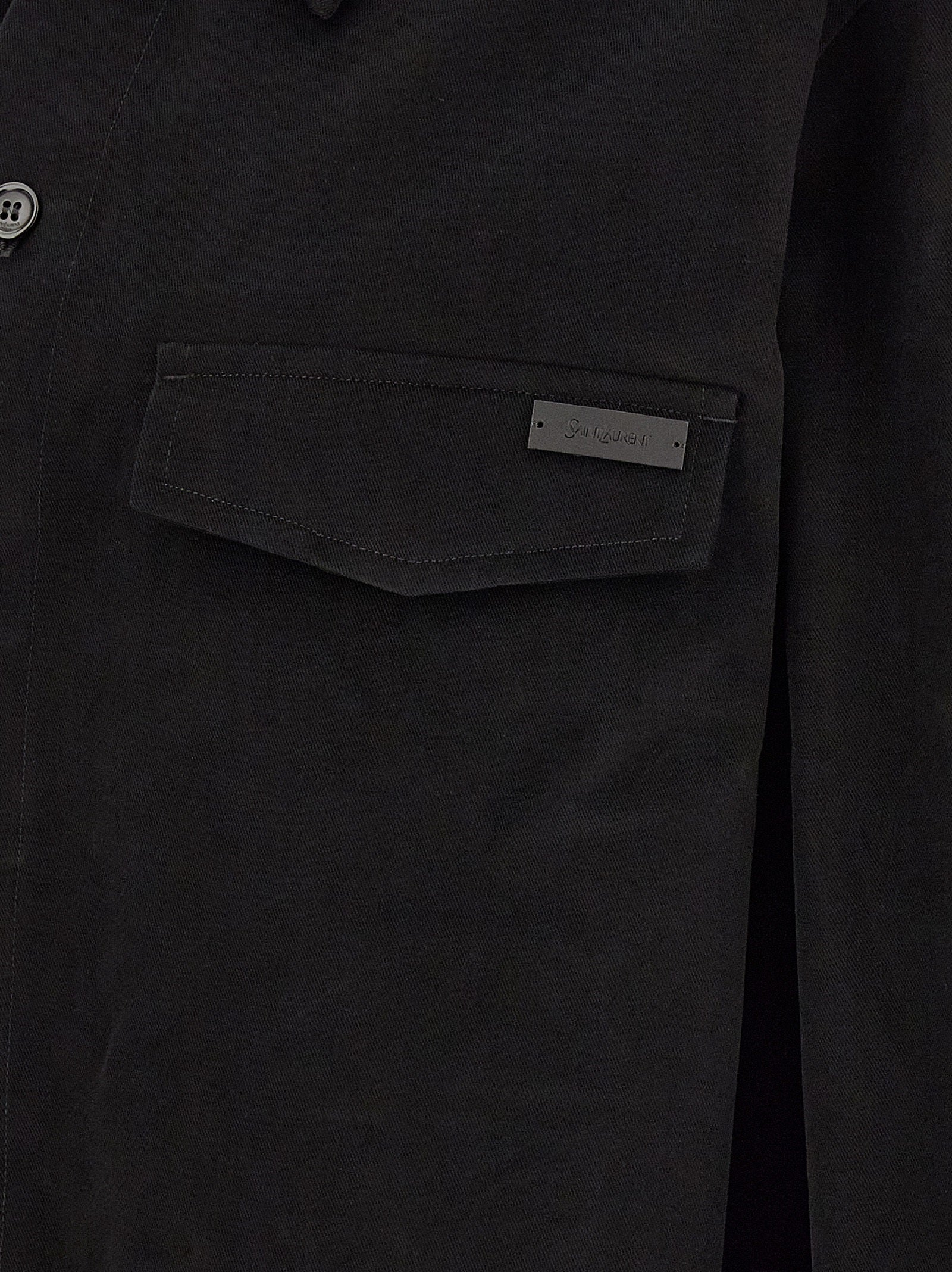 Saint Laurent Schwarze Baumwollbluse