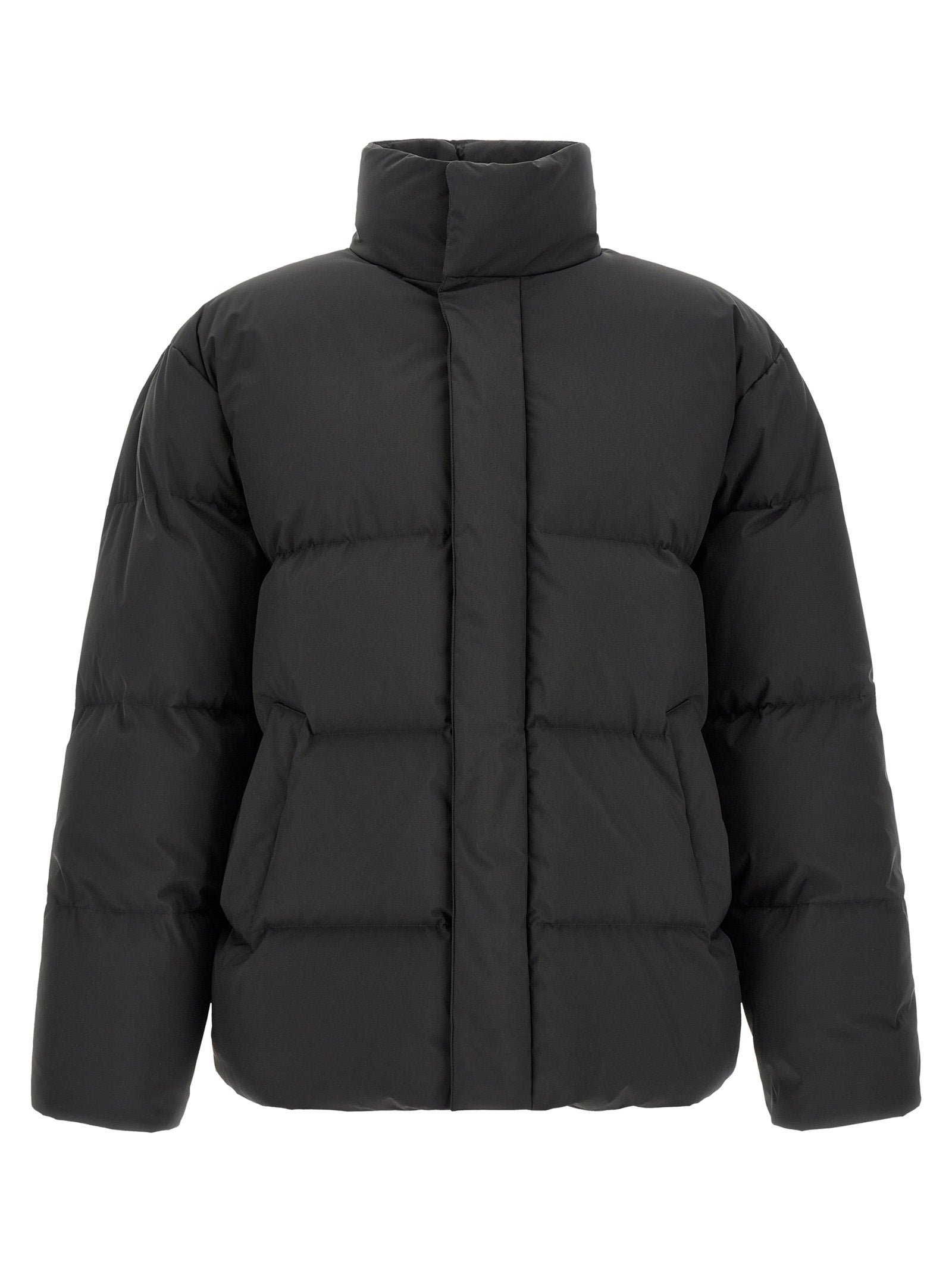 Saint Laurent Schwarze Polyester-Jacke in voller Länge