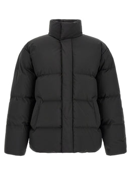 Saint Laurent Schwarze Polyester-Jacke in voller Länge