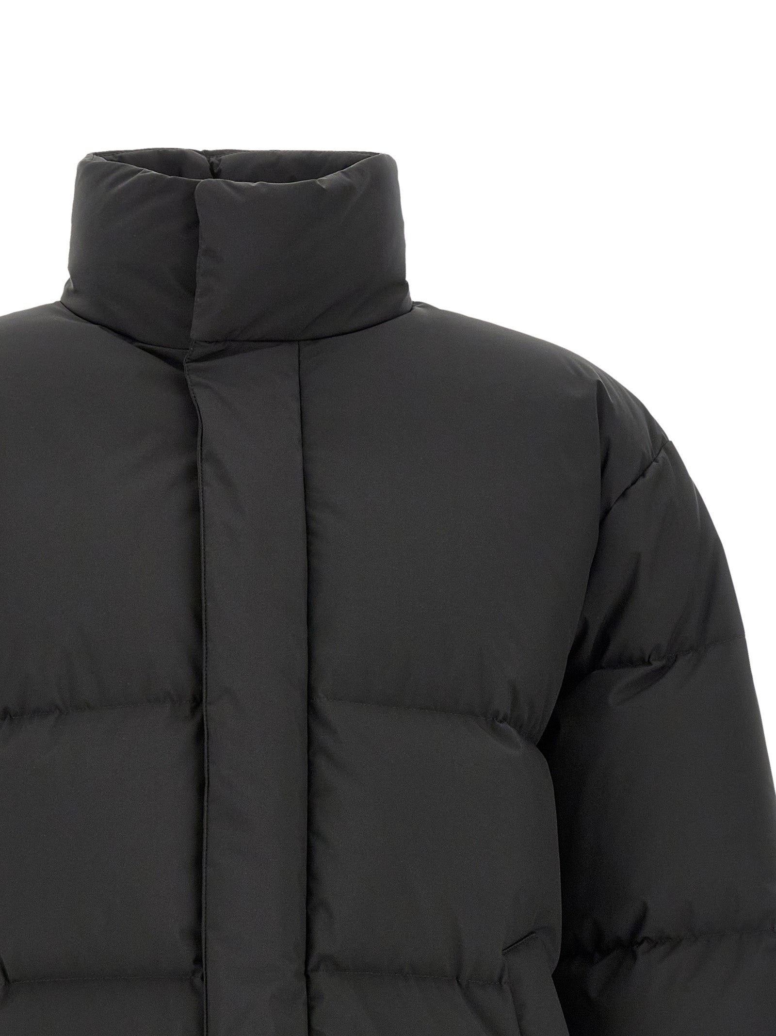 Saint Laurent Schwarze Polyester-Jacke in voller Länge