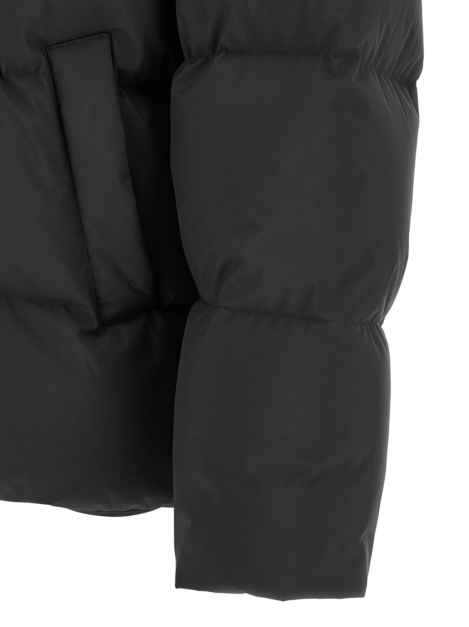 Saint Laurent Schwarze Polyester-Jacke in voller Länge