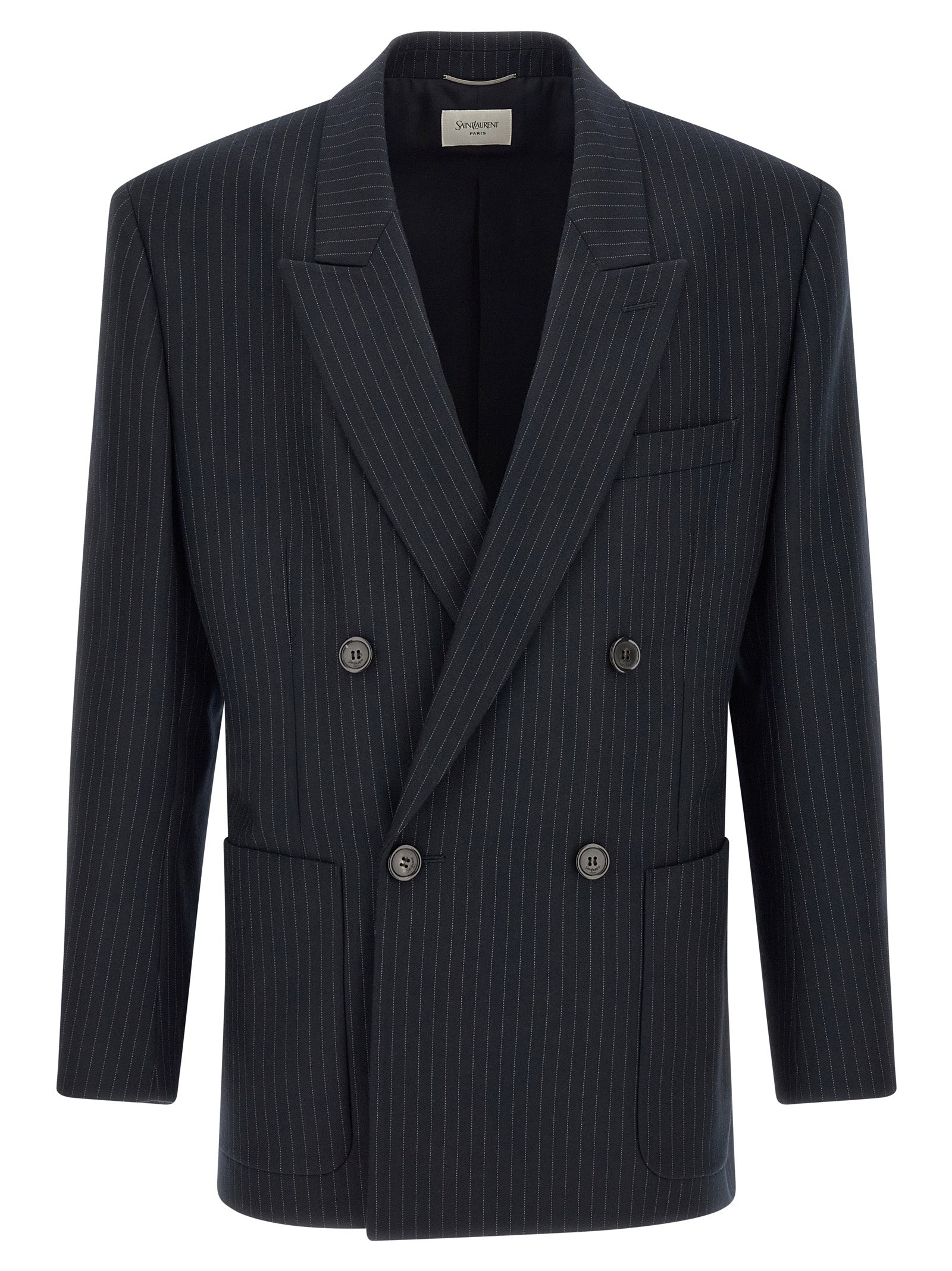 Saint Laurent Blauer Wollblazer