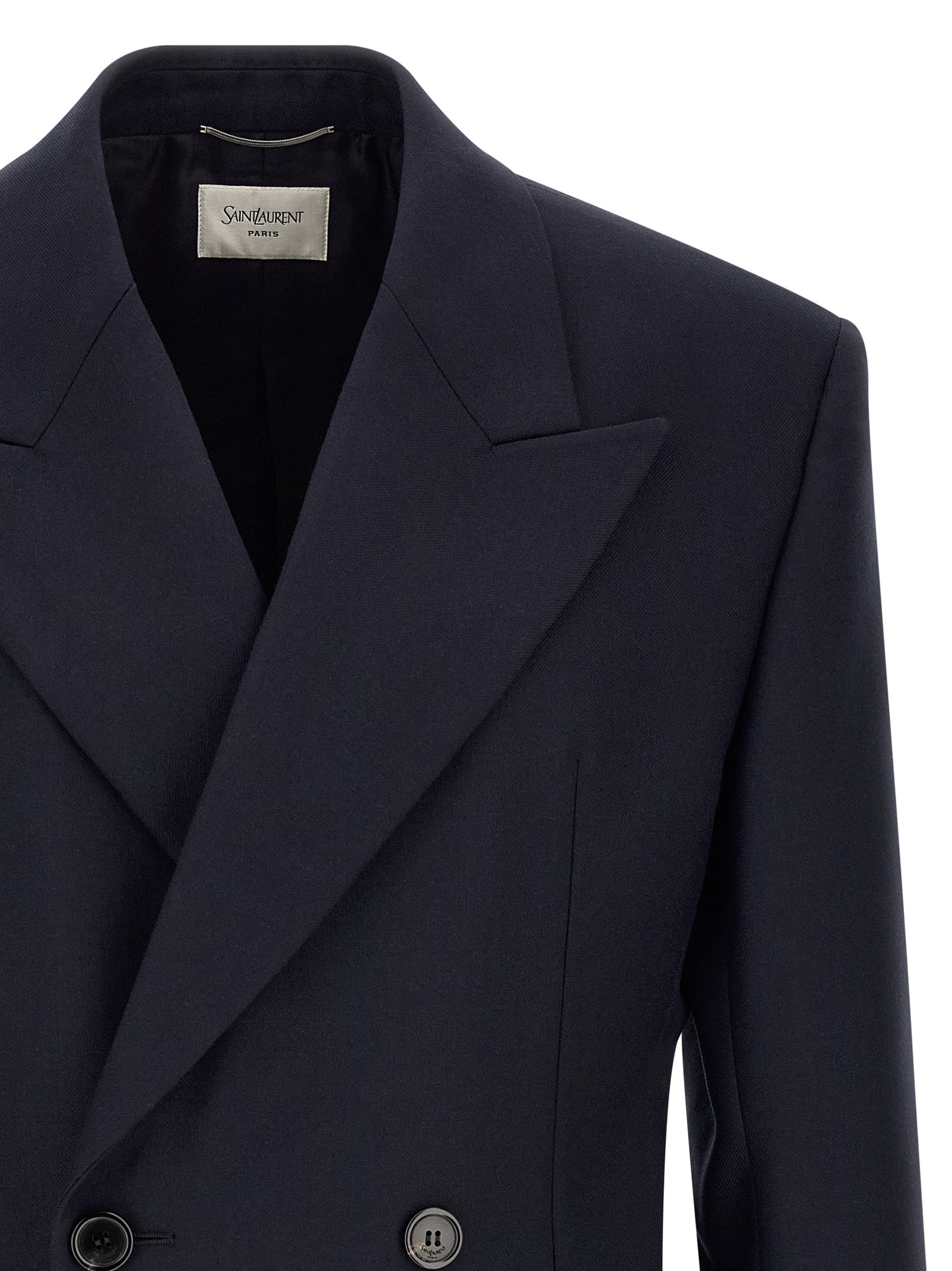 Saint Laurent Blauer Wollblazer
