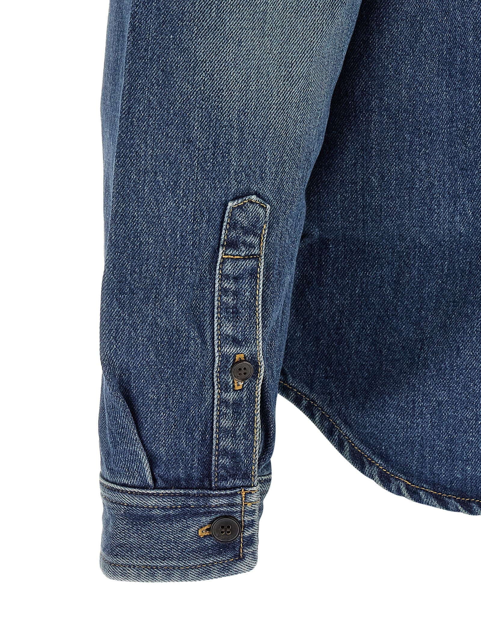 Saint Laurent Blaue Baumwollbluse