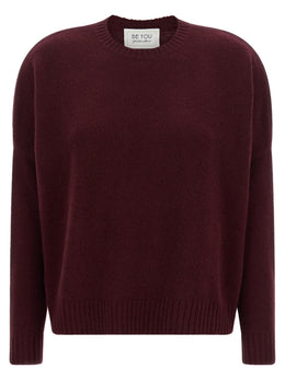 BE YOU Kaschmir-Strickjacke in Bordeaux