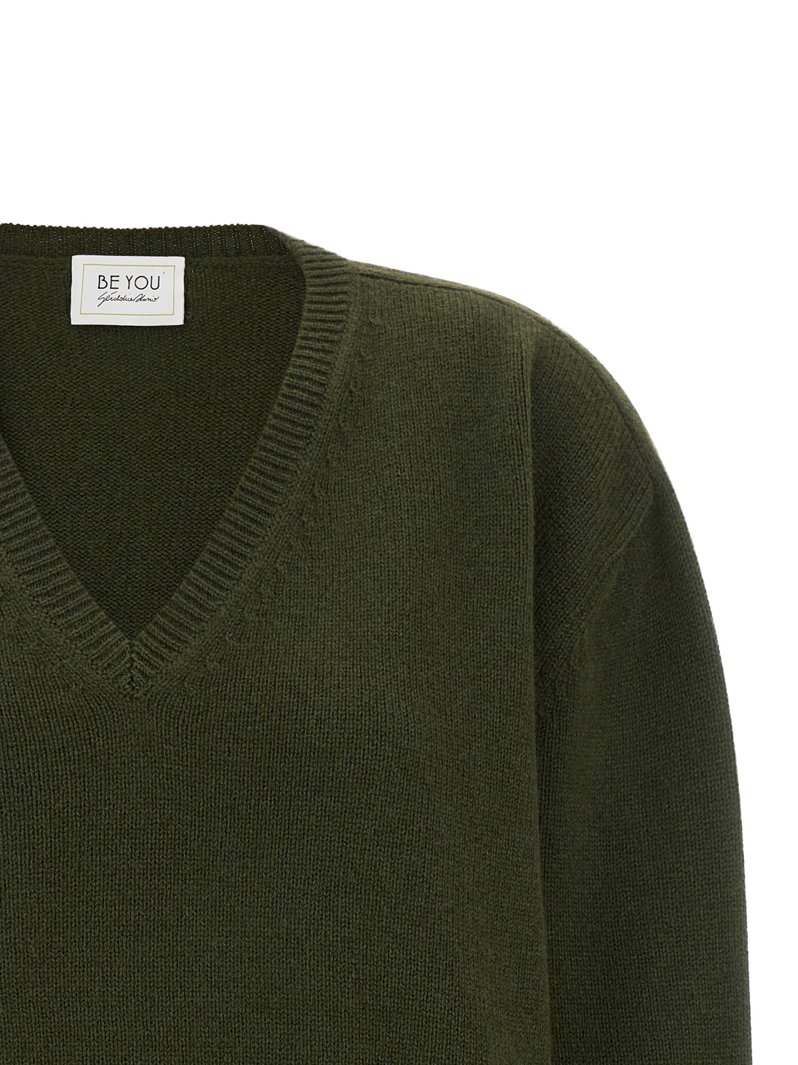 BE YOU Zweifarbige Kaschmir-Strickjacke