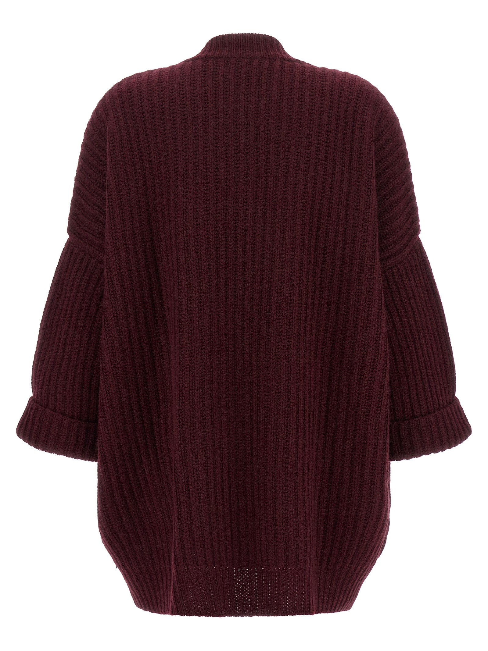 BE YOU Kaschmir-Strickjacke in Bordeaux