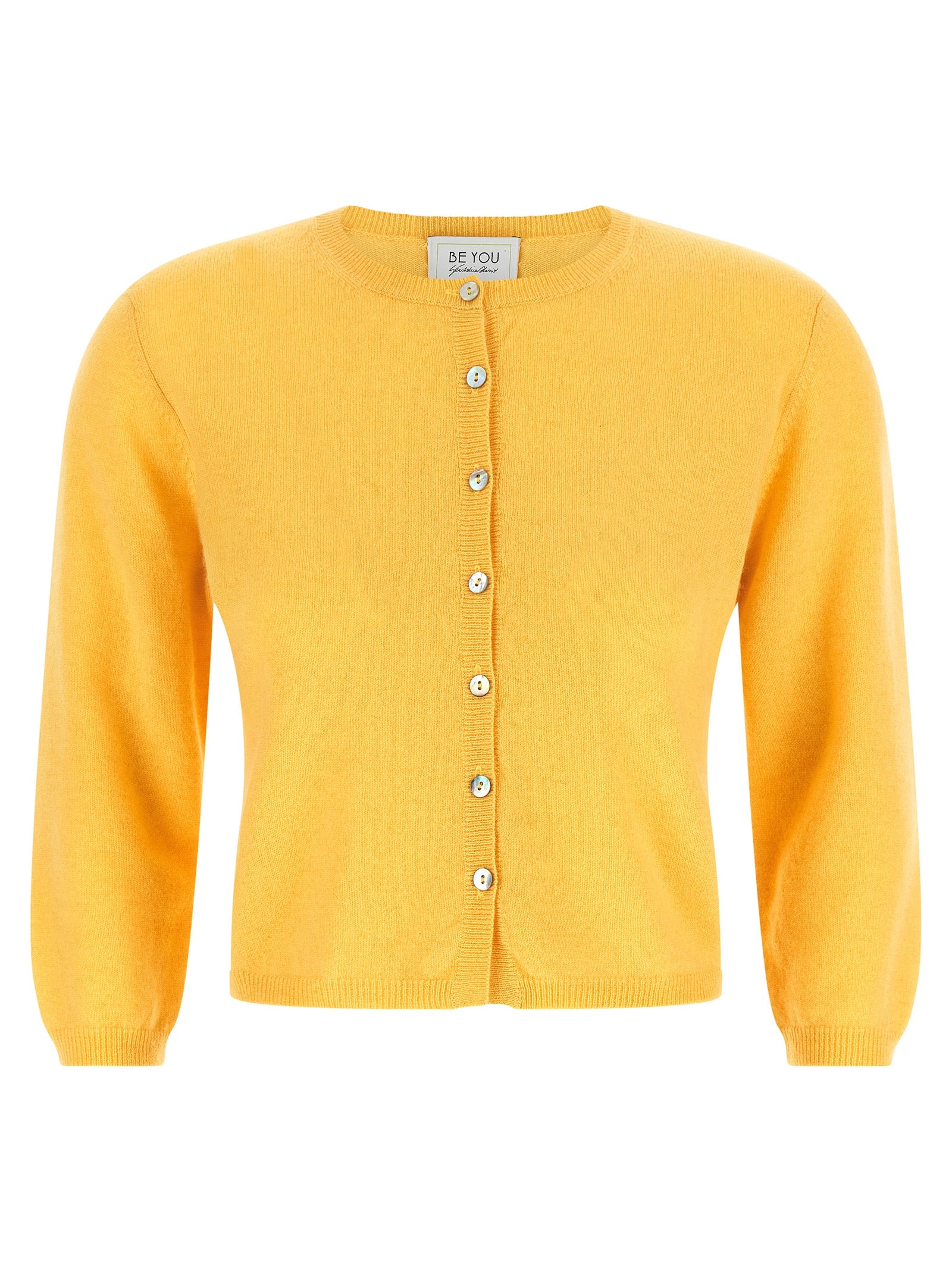 BE YOU Zweifarbige Kaschmir-Strickjacke