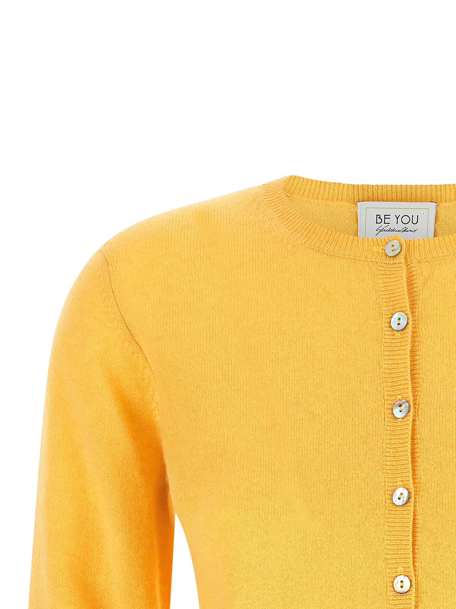 BE YOU Zweifarbige Kaschmir-Strickjacke