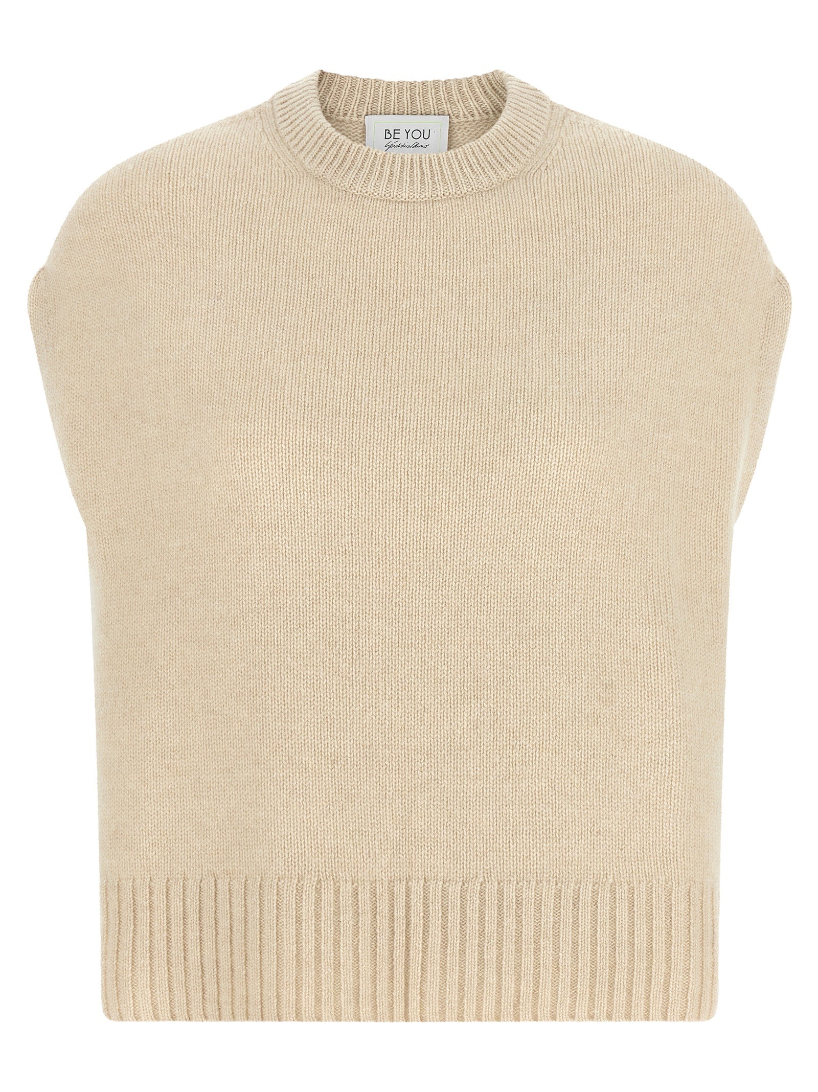 BE YOU Beige Kaschmir-Weste