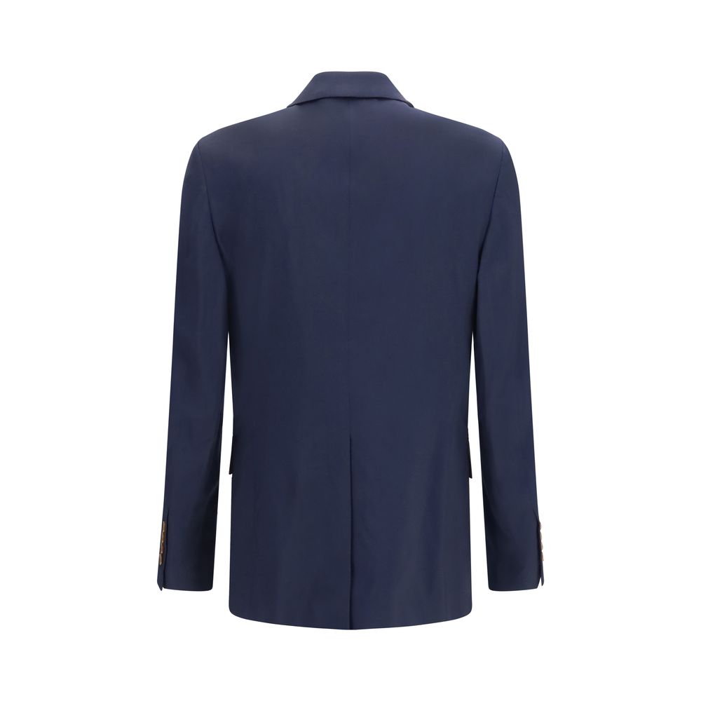 Vivienne Westwood Blaue Jacke aus Wolle Oves Aries in voller Länge
