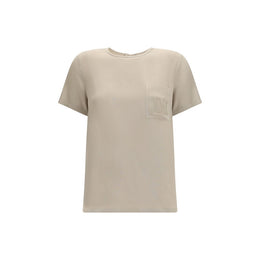 Max Mara Beiges Seiden-T-Shirt