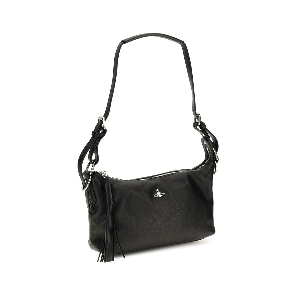 Vivienne Westwood Schwarze Lammleder-Handtasche