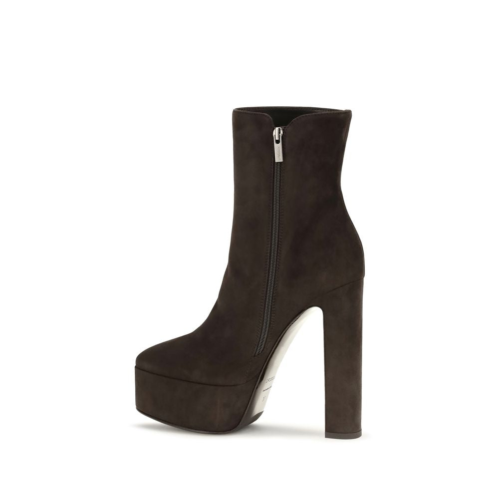LE SILLA Braune Wildleder-Ankle Boots