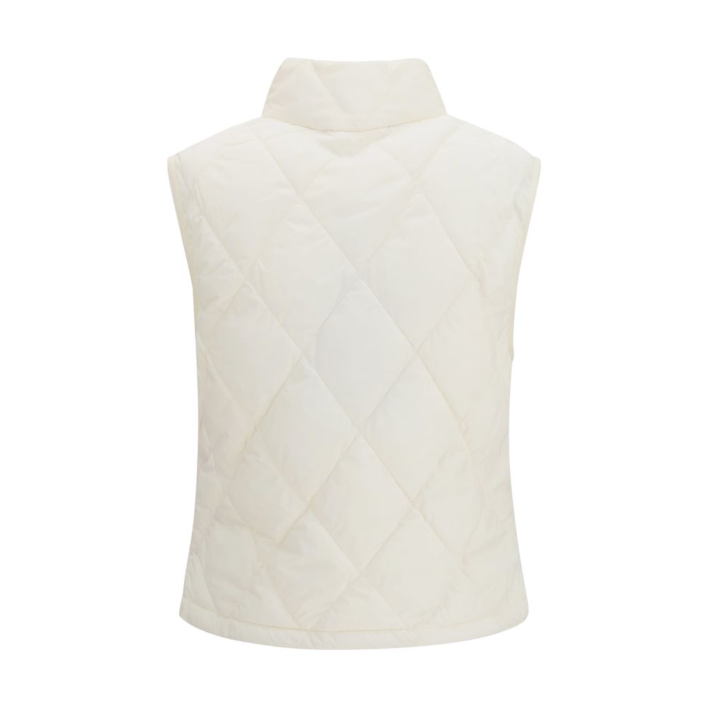 Burberry Weiße ärmellose Polyester-Jacke