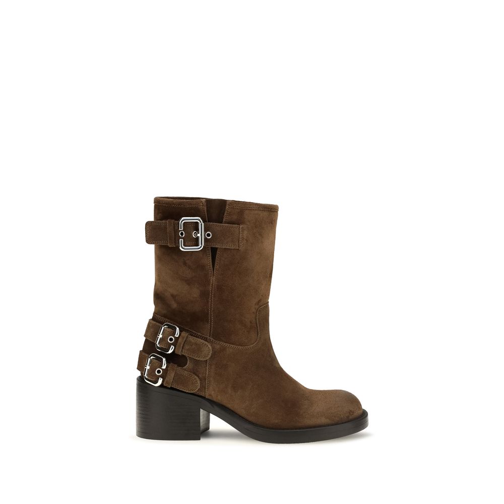 Chloé Braune Ankle Boots aus Kalbsleder Bos Taurus