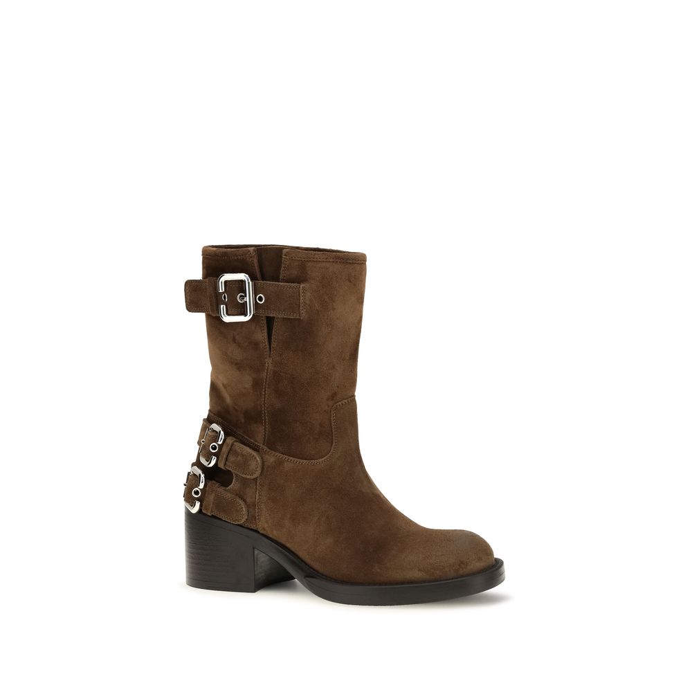 Chloé Braune Ankle Boots aus Kalbsleder Bos Taurus