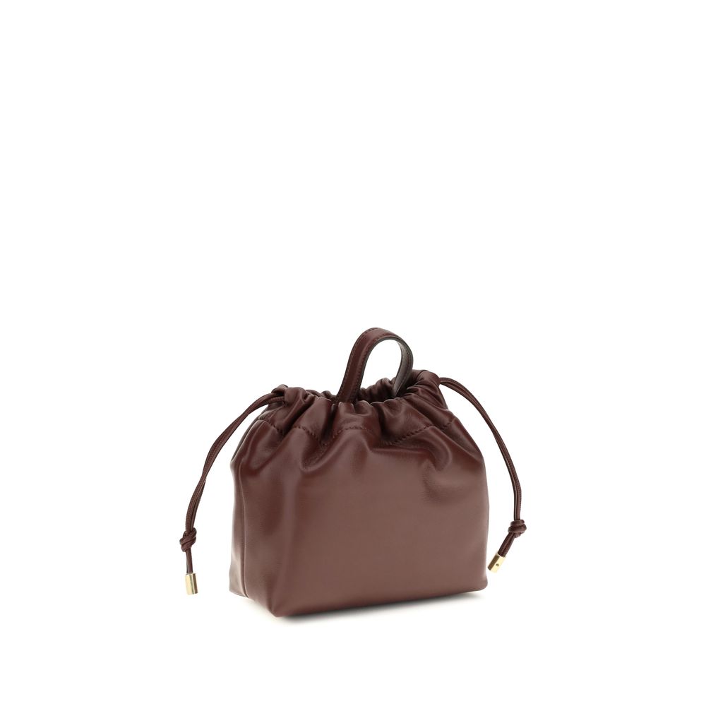 Chloé Schultertasche Bos Taurus aus bordeauxrotem Kalbsleder