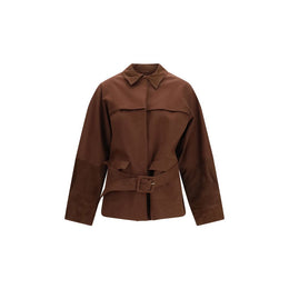 Fabiana Filippi Braune Baumwolljacke in voller Länge