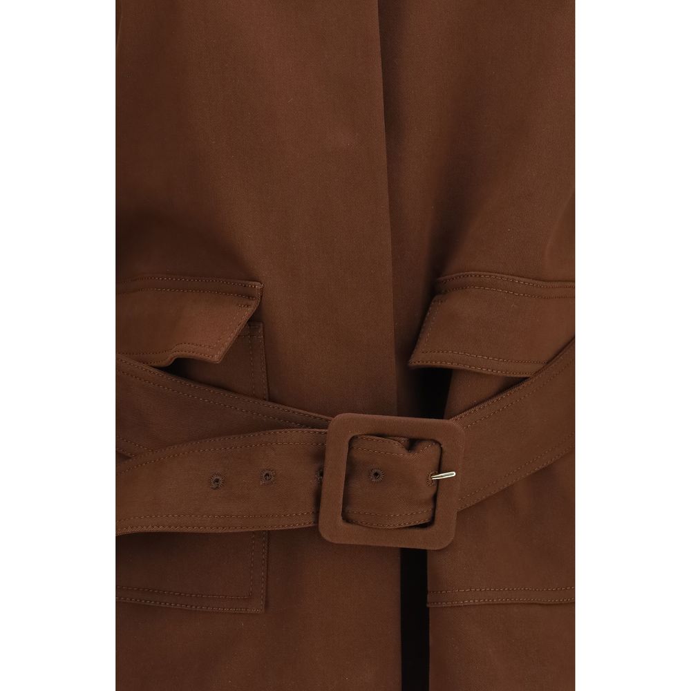 Fabiana Filippi Braune Baumwolljacke in voller Länge