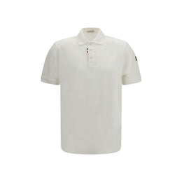 Moncler Weißes Poloshirt aus Baumwolle