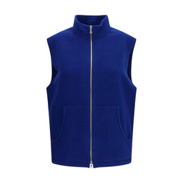 RIER Ärmellose Jacke aus Lammwolle Aries in Blau