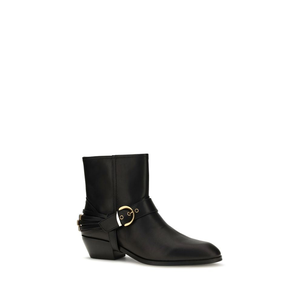 PINKO Schwarze Ankle Boots aus Kalbsleder Bos Taurus