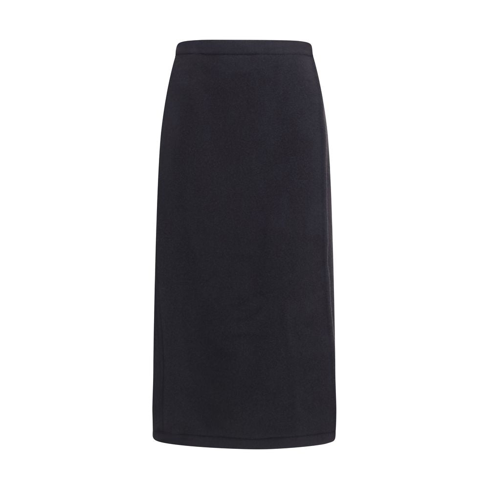 RIER Schwarzer Oves Aries Wollrock Midi