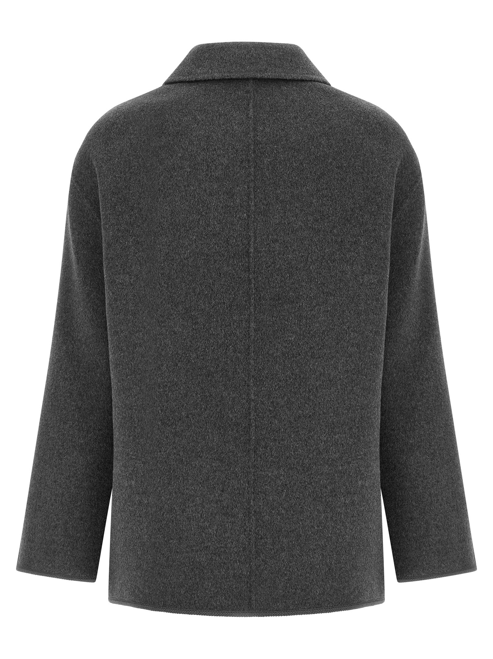 Rohe Grauer Wollmantel