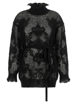 Twinset Schwarzer Cardigan aus Polyamid