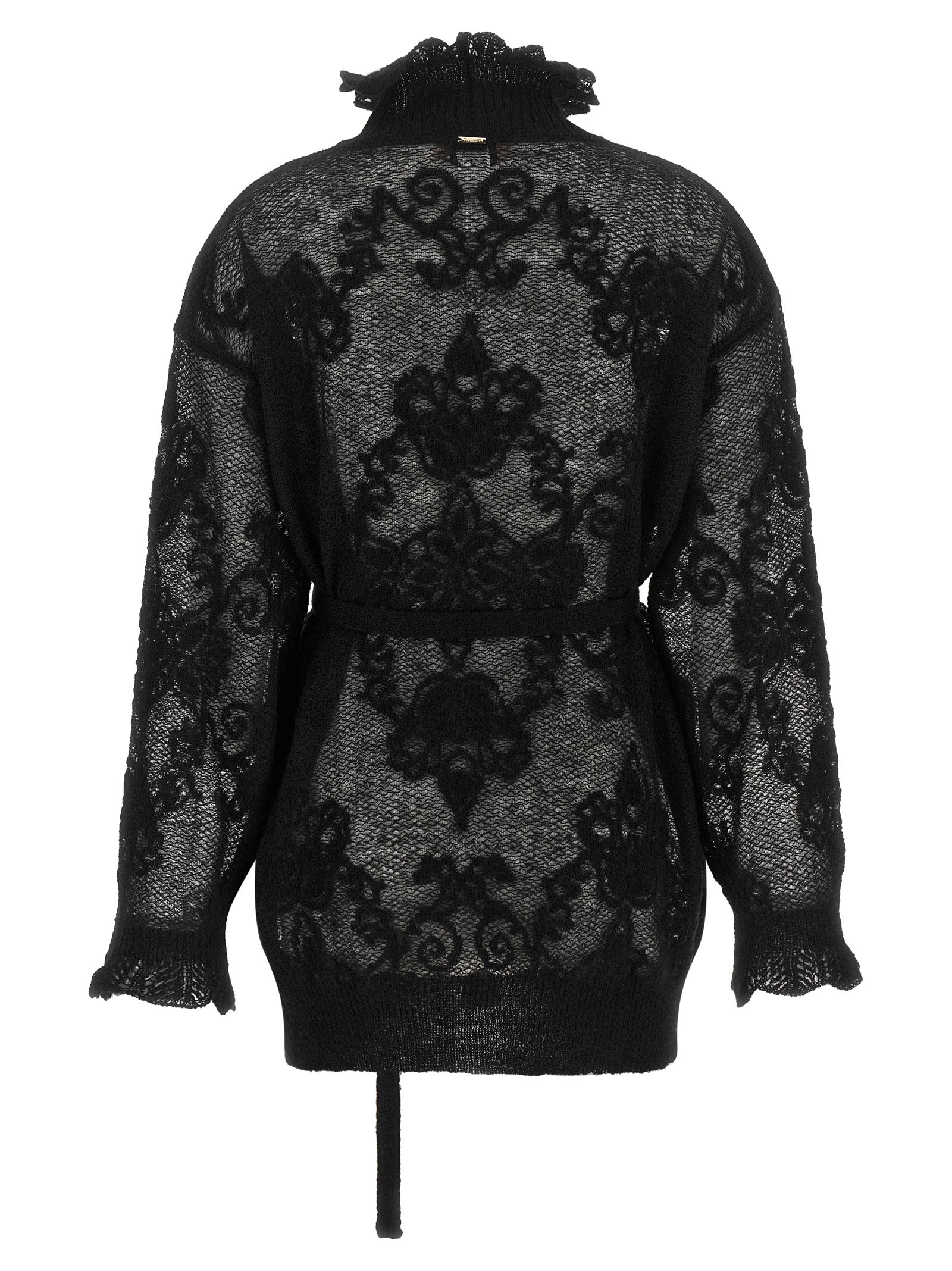 Twinset Schwarzer Cardigan aus Polyamid