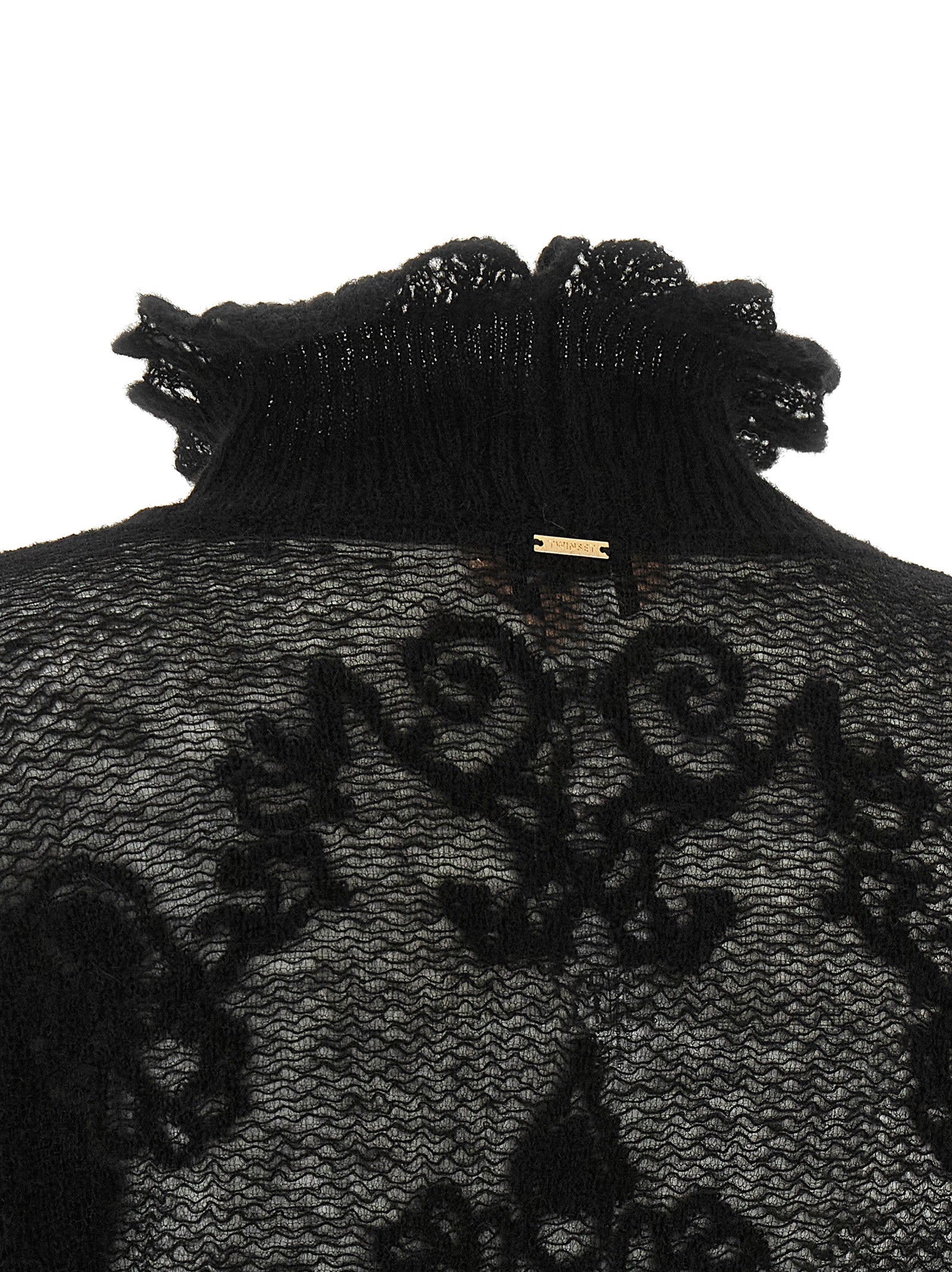 Twinset Schwarzer Cardigan aus Polyamid