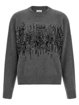 Peserico Grauer Wollcardigan