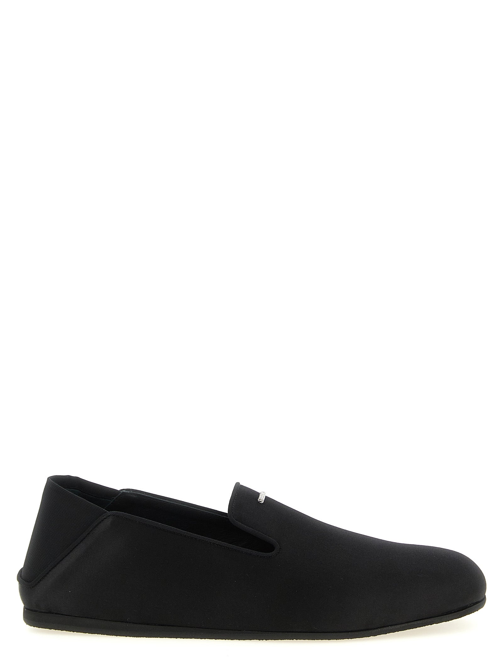 Giuseppe Zanotti Schwarze Loafer aus Viskose zum Hineinschlüpfen