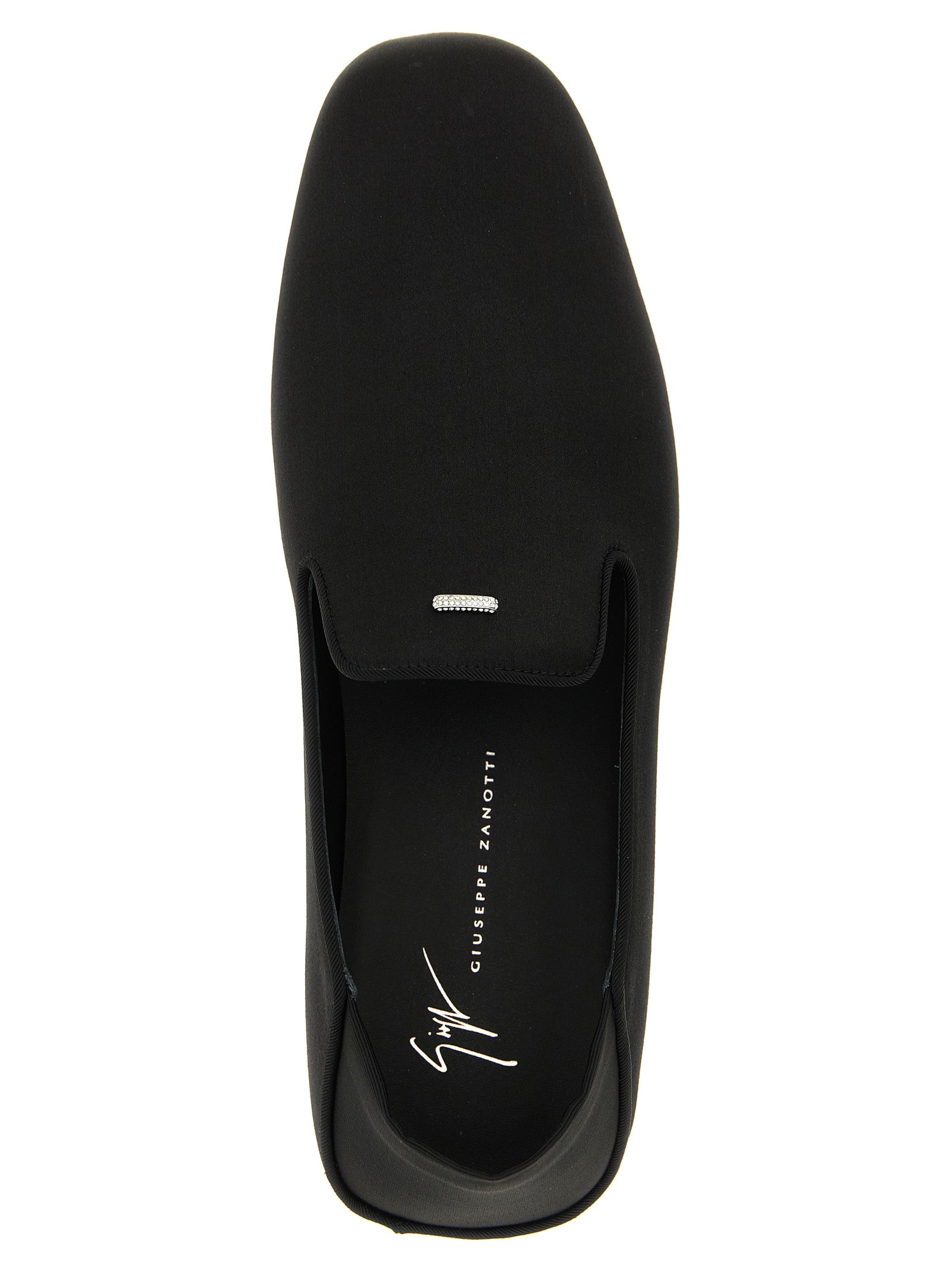 Giuseppe Zanotti Schwarze Loafer aus Viskose zum Hineinschlüpfen