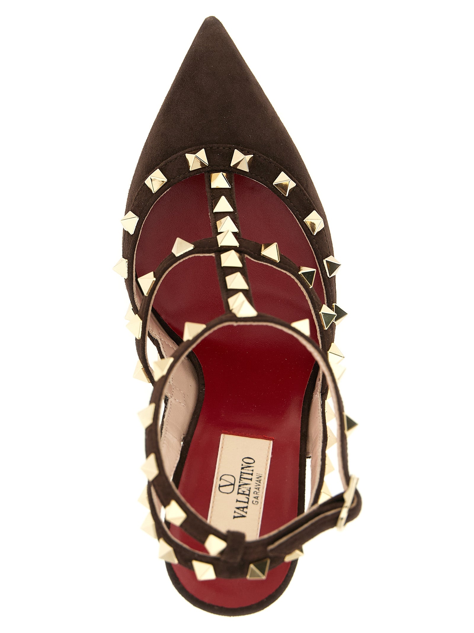 Valentino Garavani Braune Pumps aus Kalbsleder mit hohem Absatz