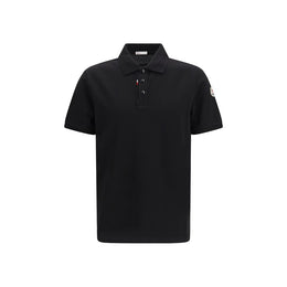 Moncler Schwarzes Baumwoll-Poloshirt