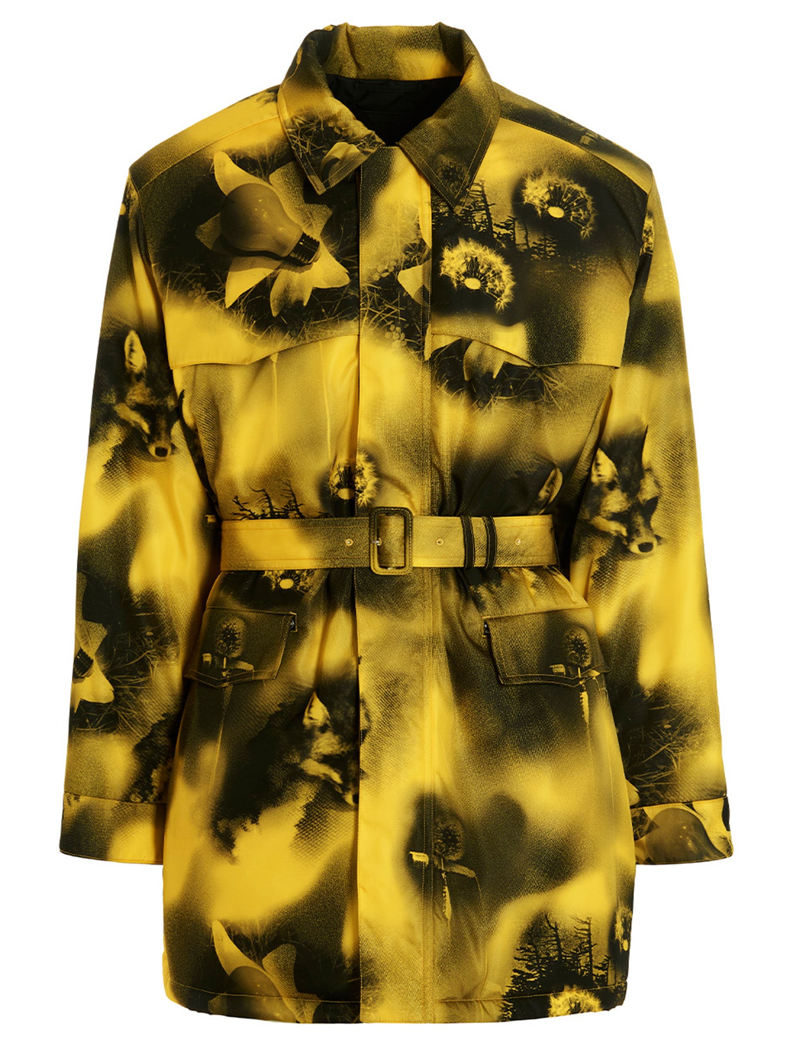 Prada Zweifarbiger Parka aus Polyamid