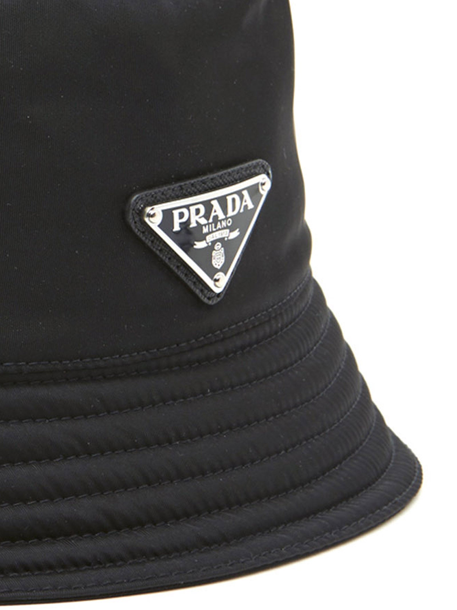 Prada Schwarzer Nylon-Eimerhut