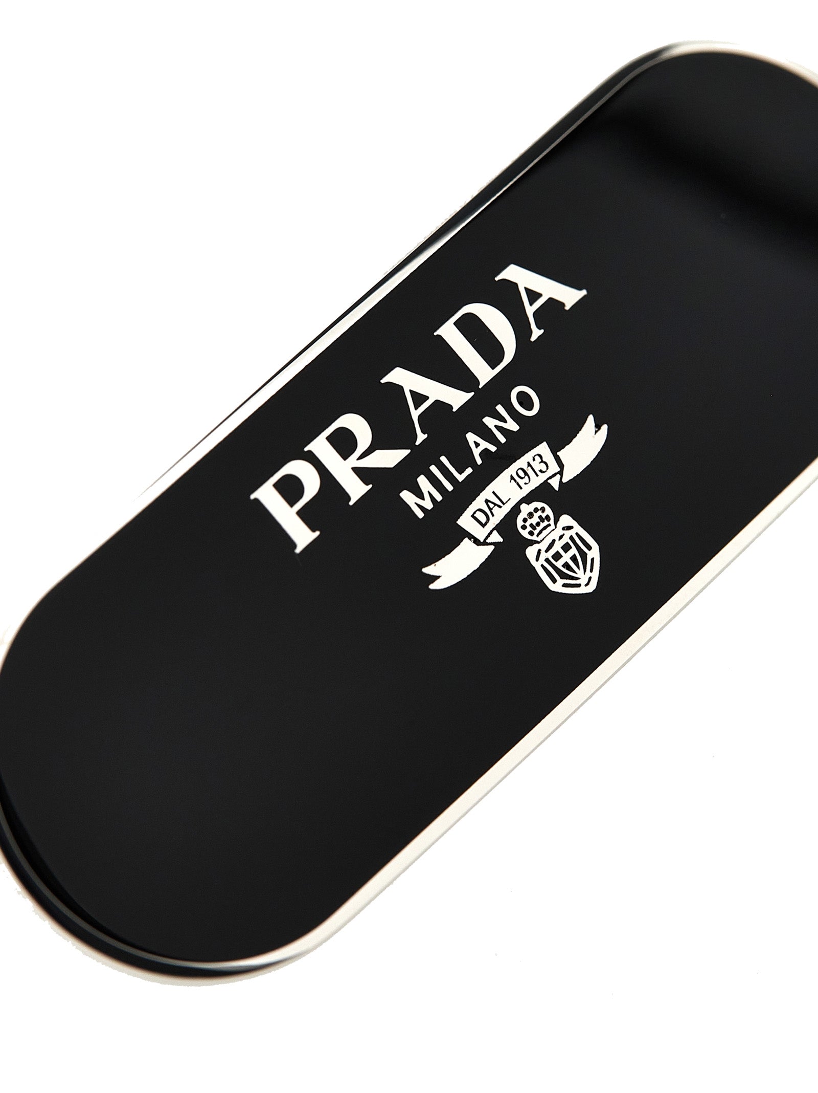 Prada Schwarze Haarklammer aus Edelstahl